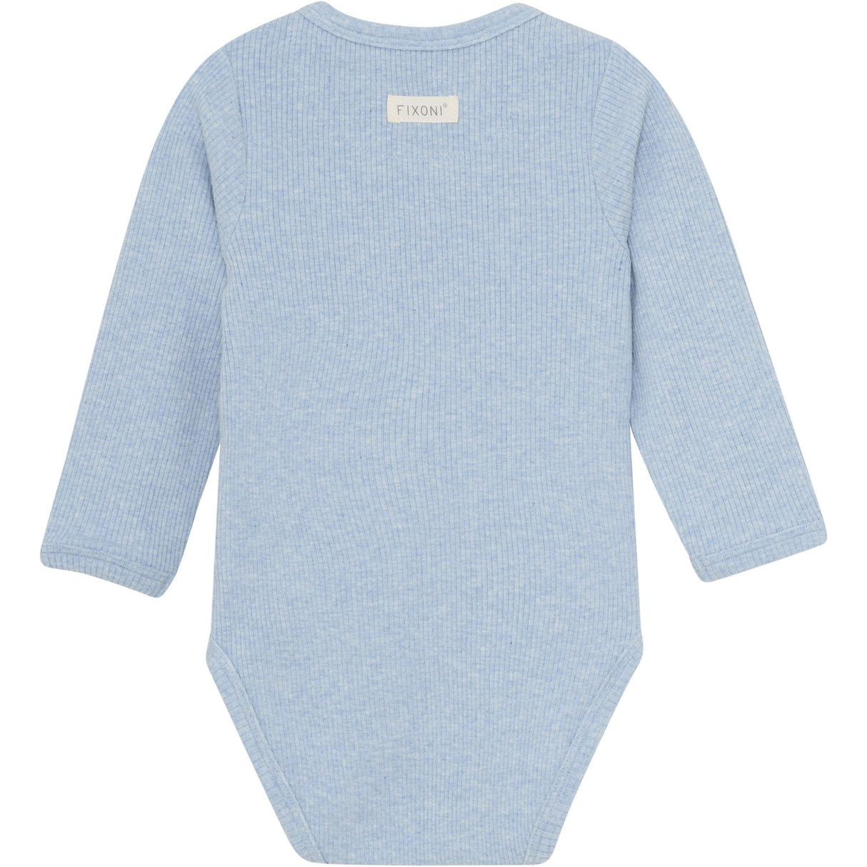 FIXONI Blue Fog Melange Wrap Bodysuit LS Mélange Rib