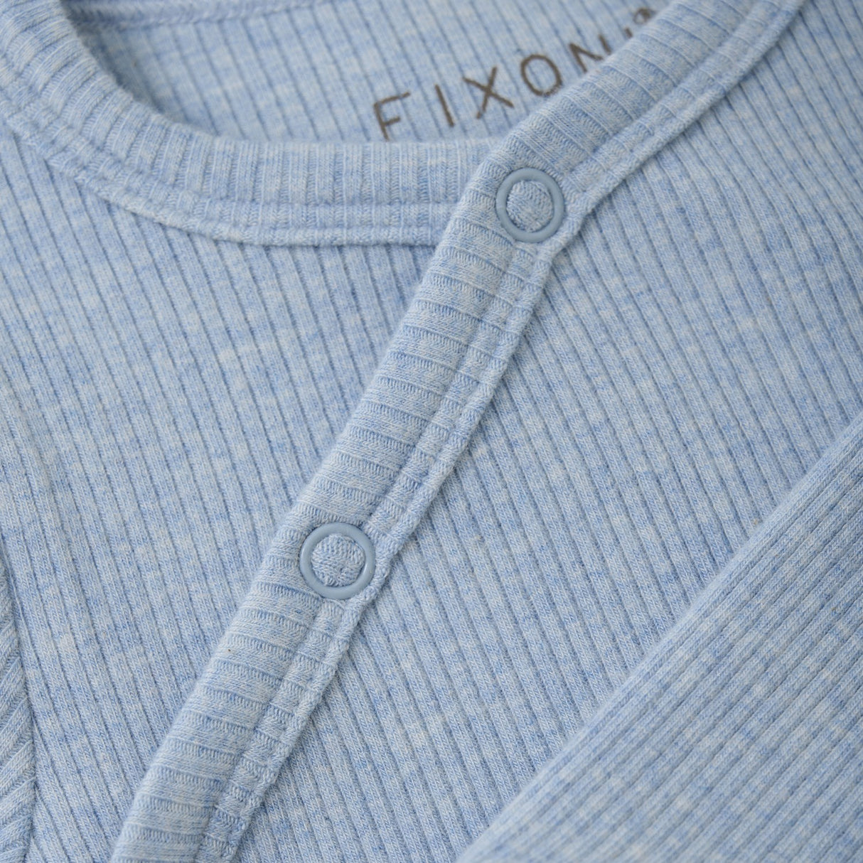 FIXONI Blue Fog Melange Wrap Bodysuit LS Mélange Rib