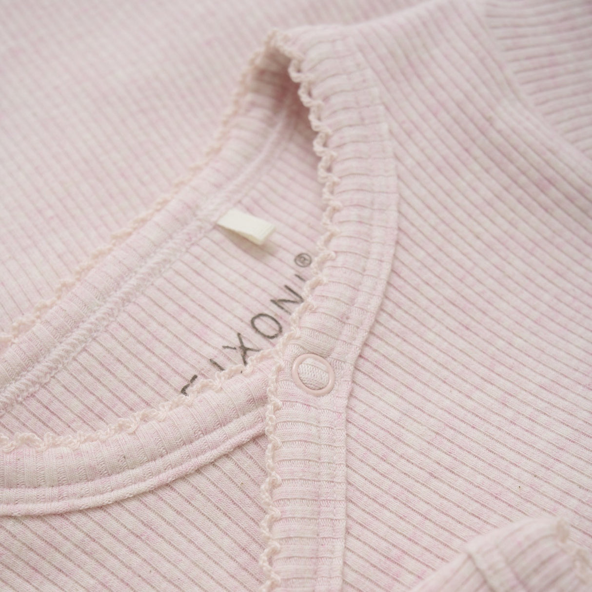 FIXONI Hushed Violet Melange Wrap Bodysuit LS Mélange Rib