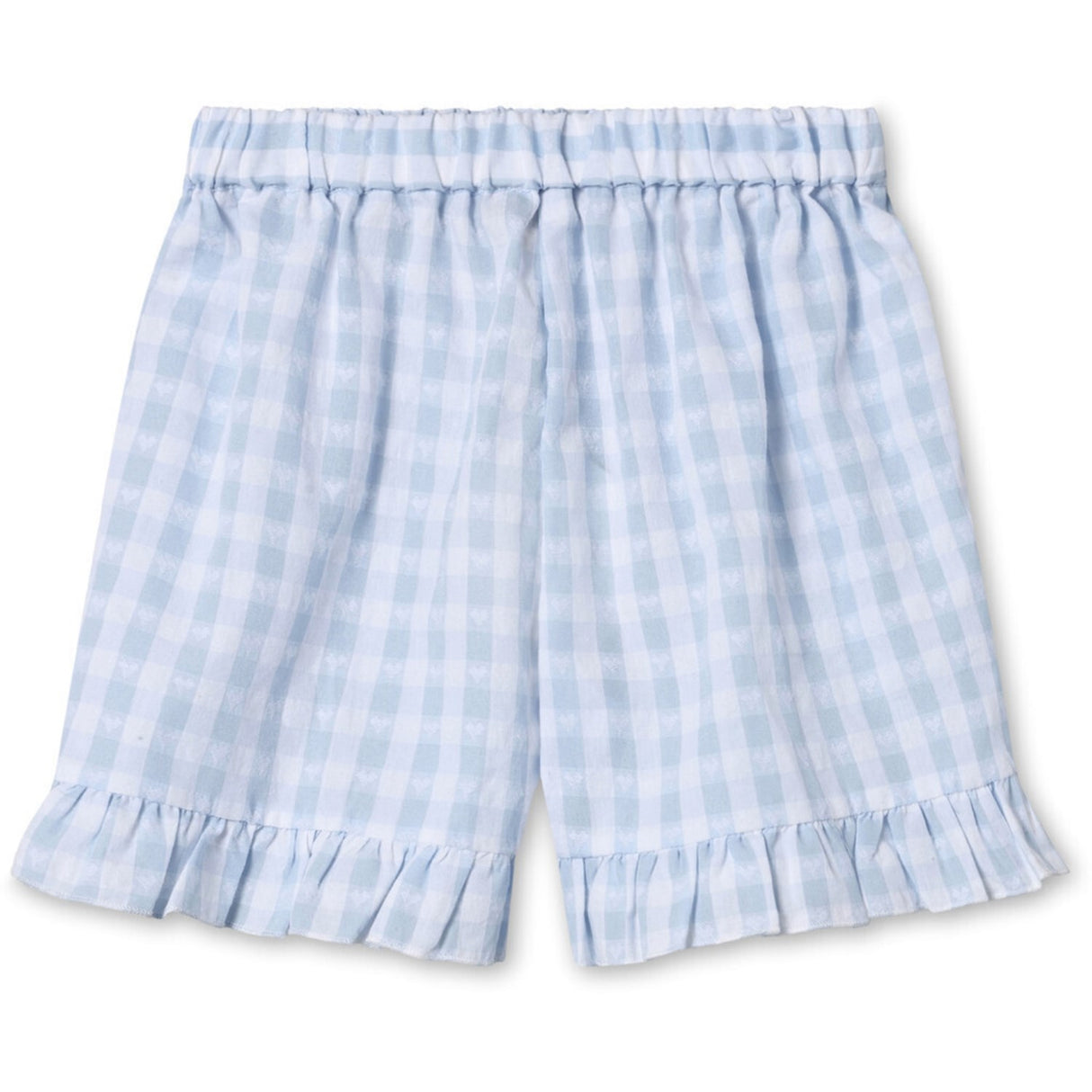 Fliink Dream Blue Check Pari Ruffle Shorts