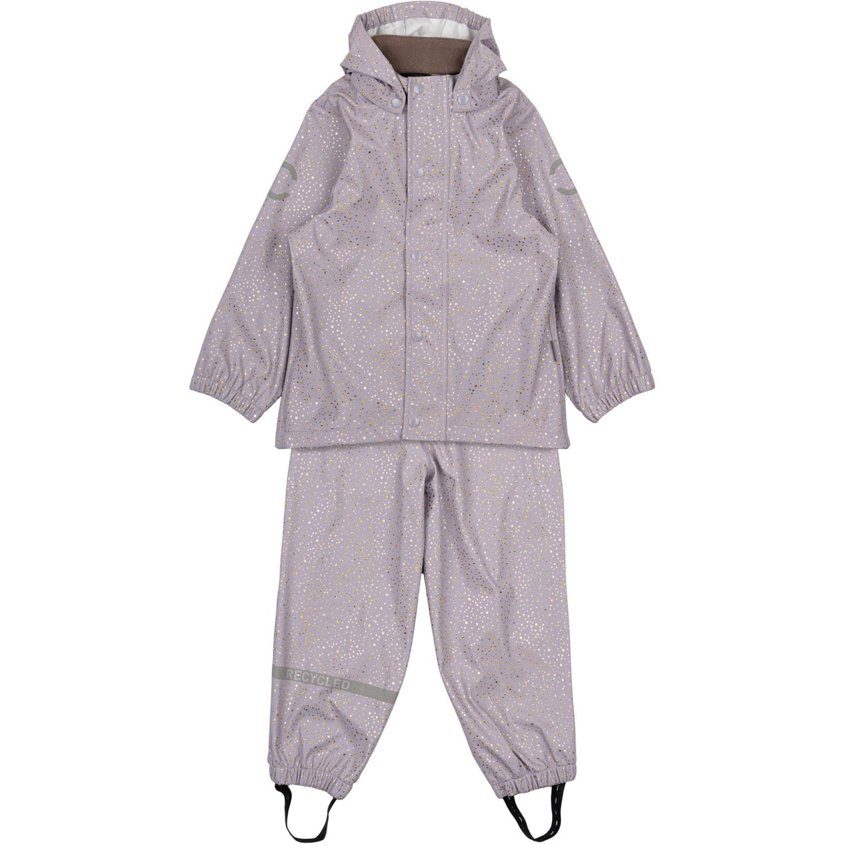 Mikk-Line Lavender Aura Suspenders PU Glitter Rain Set Recycled