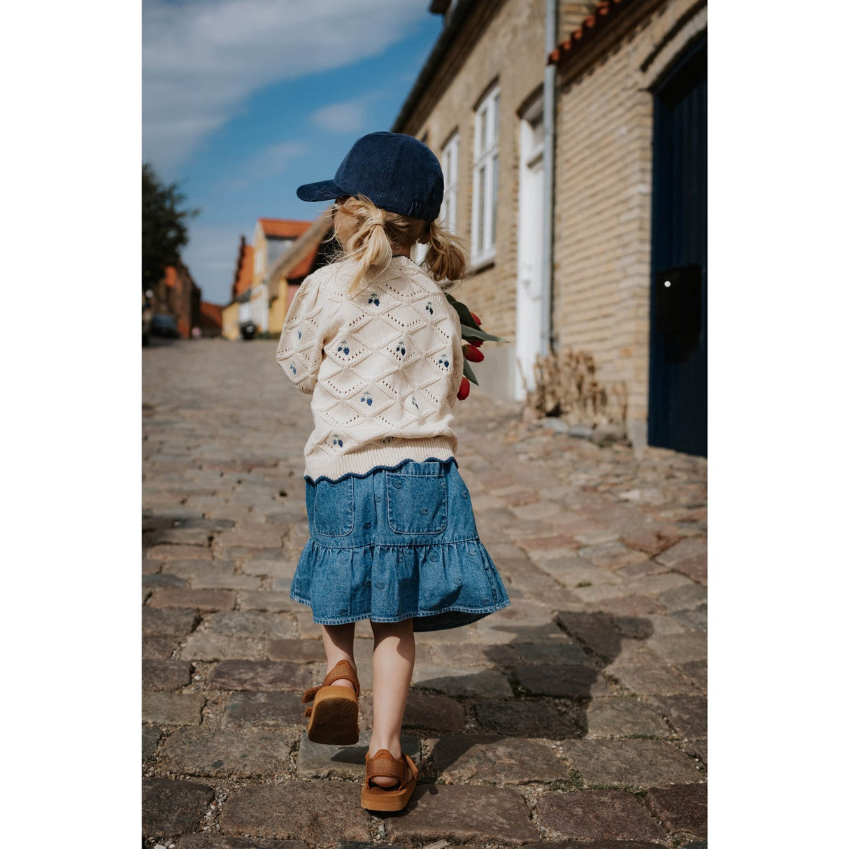 Fliink Sandshell Mela Ruffle Cardigan