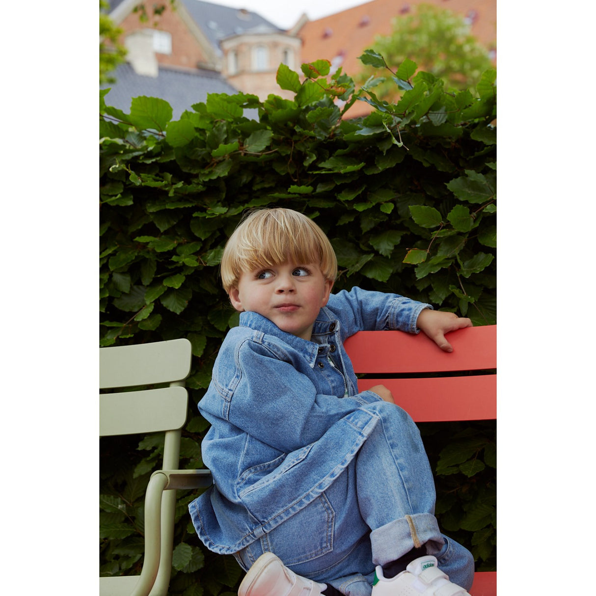 COPENHAGEN COLORS Lt Blue Indigo Washed Organic Jeans Jacket