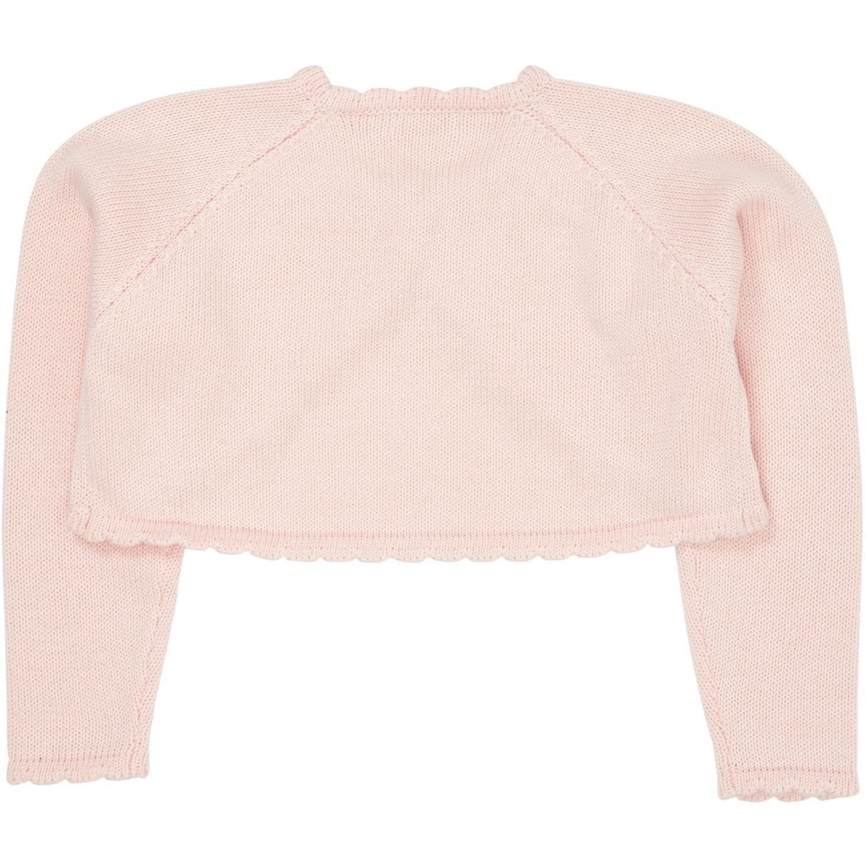 COPENHAGEN COLORS Soft Pink Lt. Knitted Bolero W. Heart Button