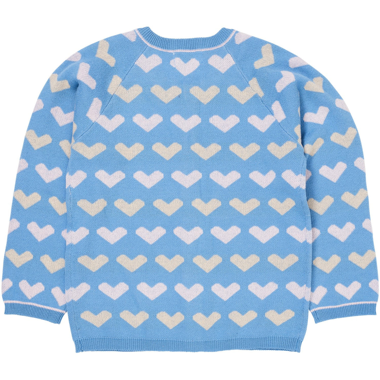 COPENHAGEN COLORS Sky Blue Comb. Knitted Heart Cardigan