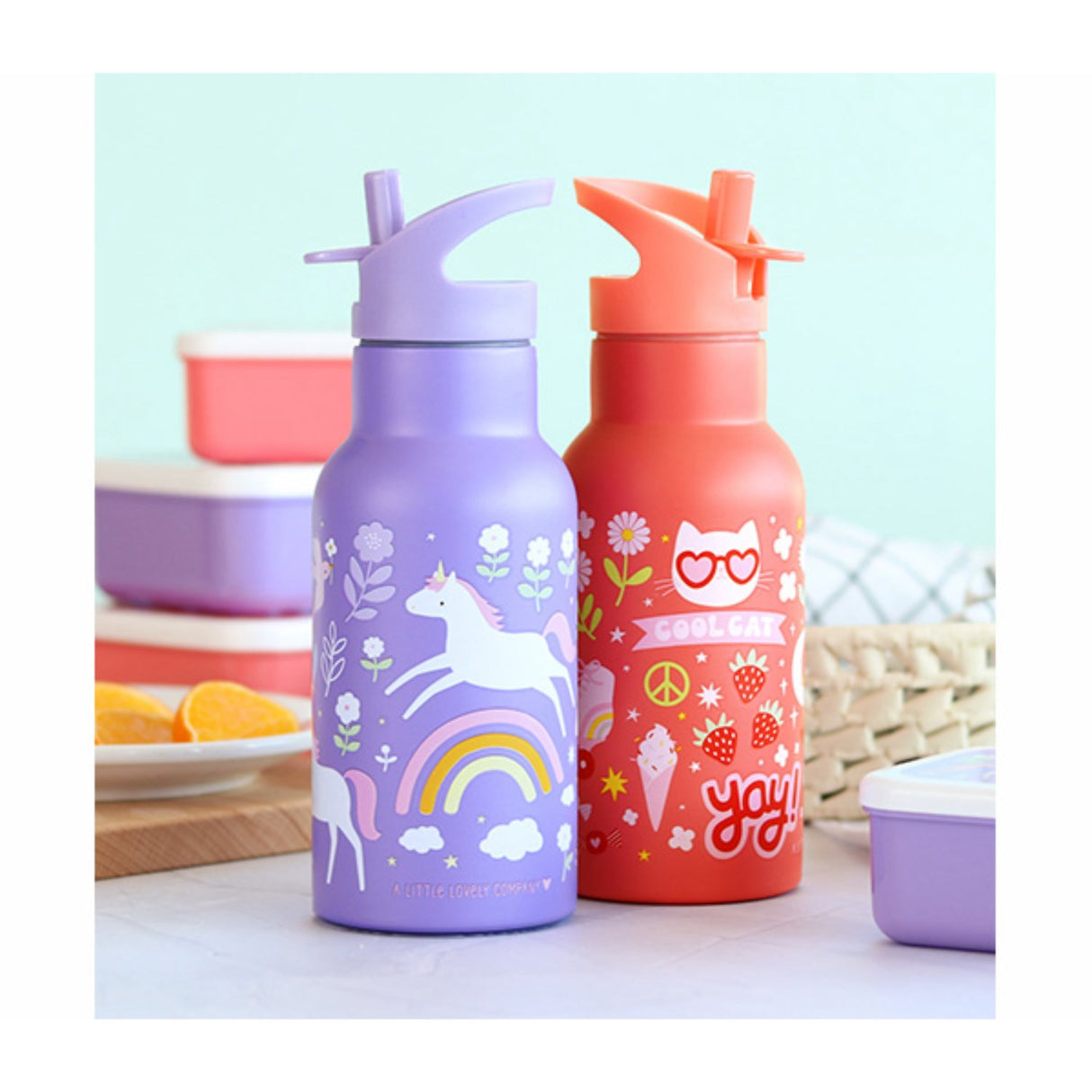 A Little Lovely Company Unicorn Dreams Stainless Steel Drink Bottle