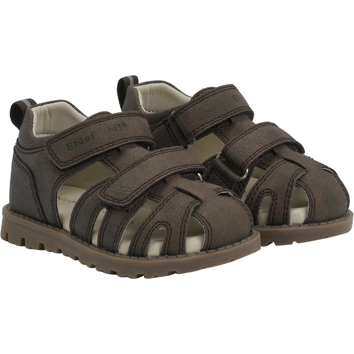 En Fant Chocolate Brown Sandal Velcro