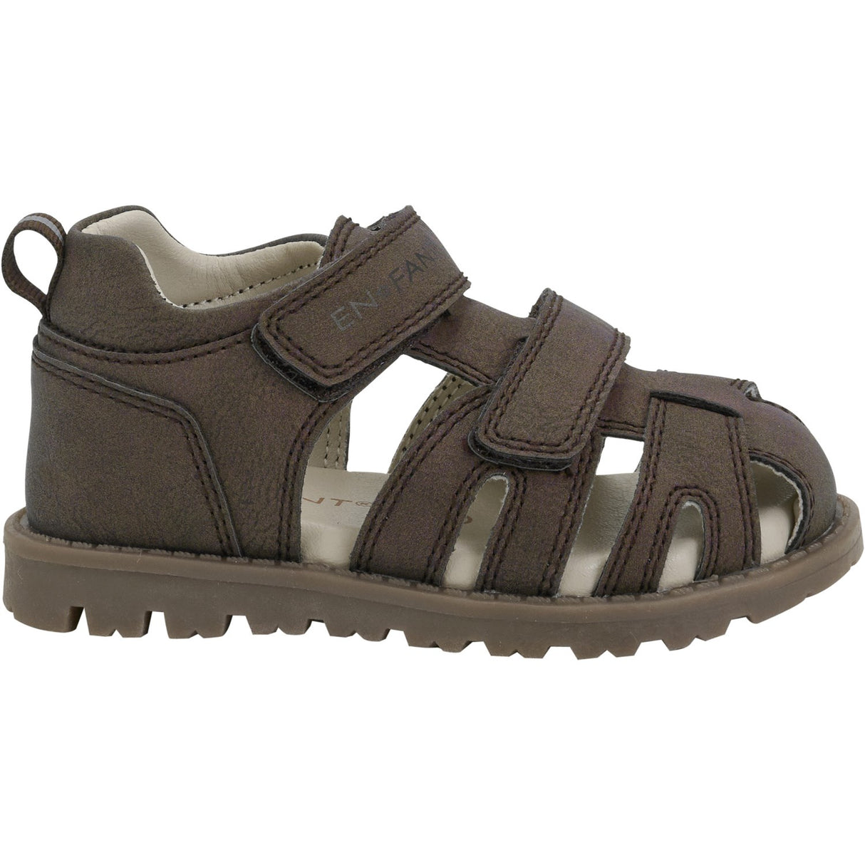 En Fant Chocolate Brown Sandal Velcro