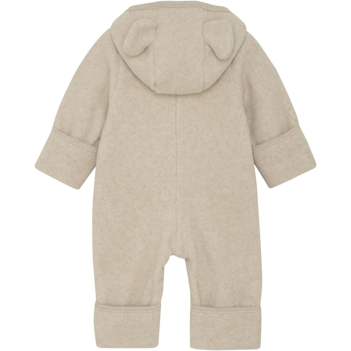 Huttelihut Camel Melange Pram Suit Ears Cot. Fleece