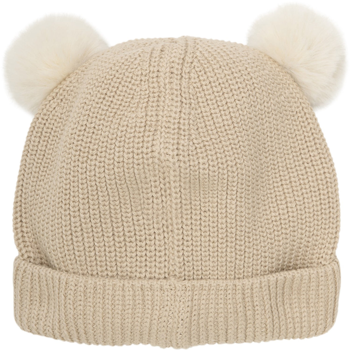 Huttelihut Irish Cream Hat Knit w. Pompoms