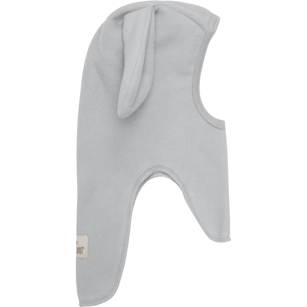 Huttelihut Light Grey Melange Balaclava Ears Cotton Fleece