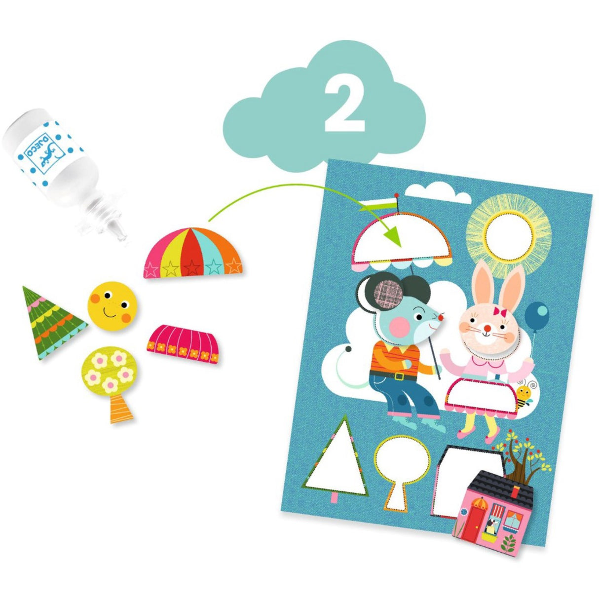 Djeco Kreativt aktivitetssæt, Kat And hendes venner