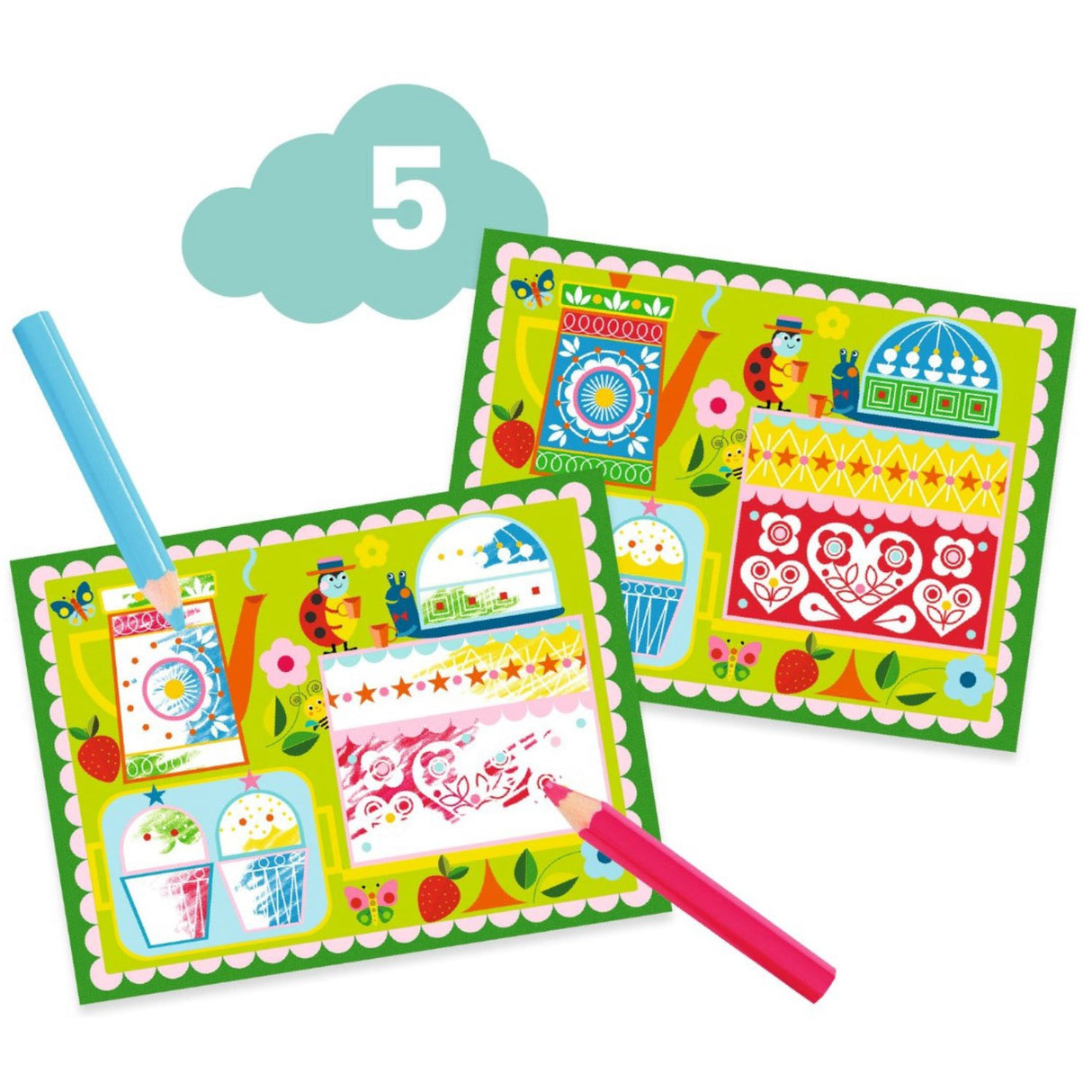 Djeco Kreativt aktivitetssæt, Kat And hendes venner