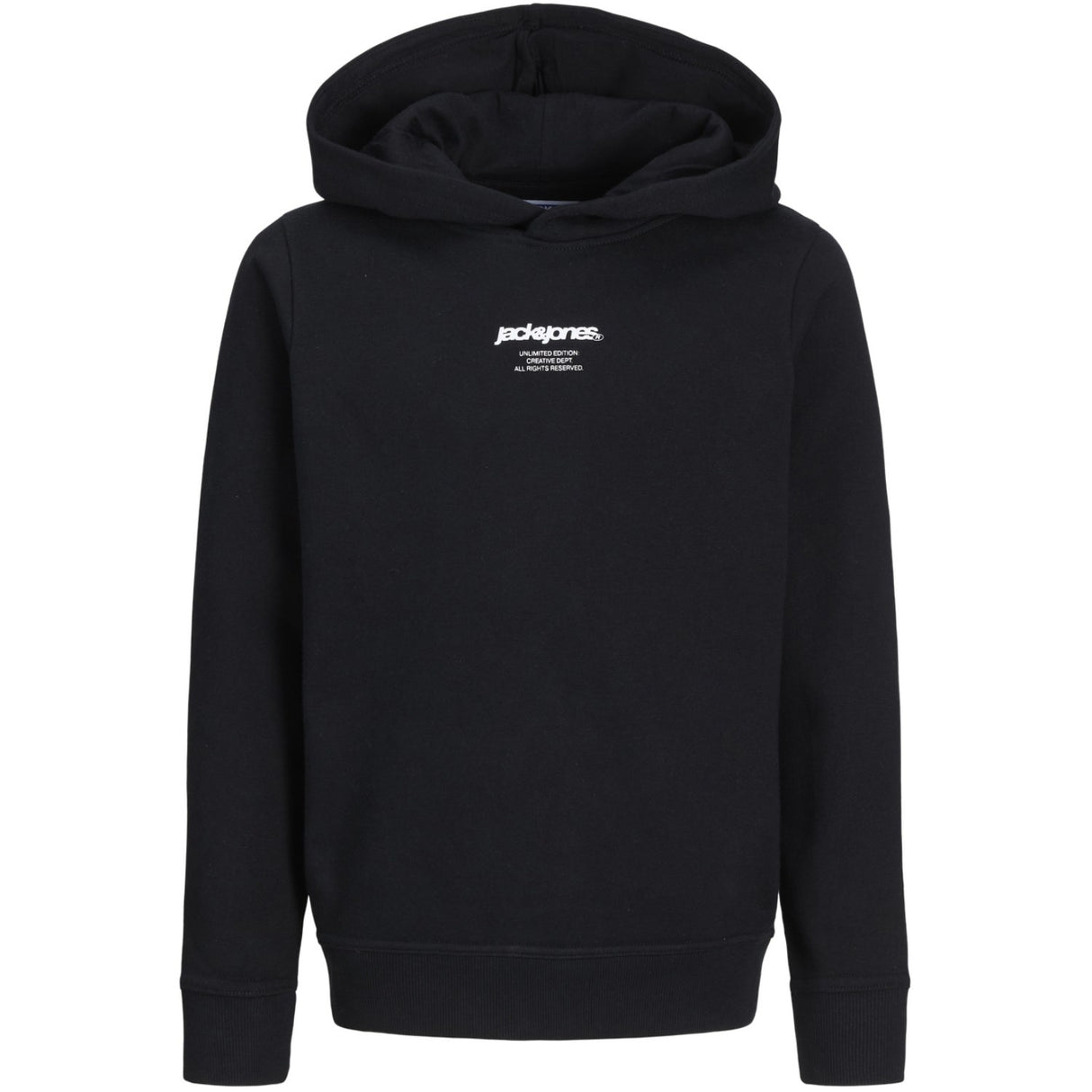 Jack & Jones Junior Black Tarmac Camo Back Print Hoodie