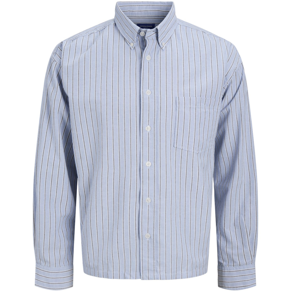Jack & Jones Junior Cashmere Blue Stripes Theo Boxy Oxford Shirt