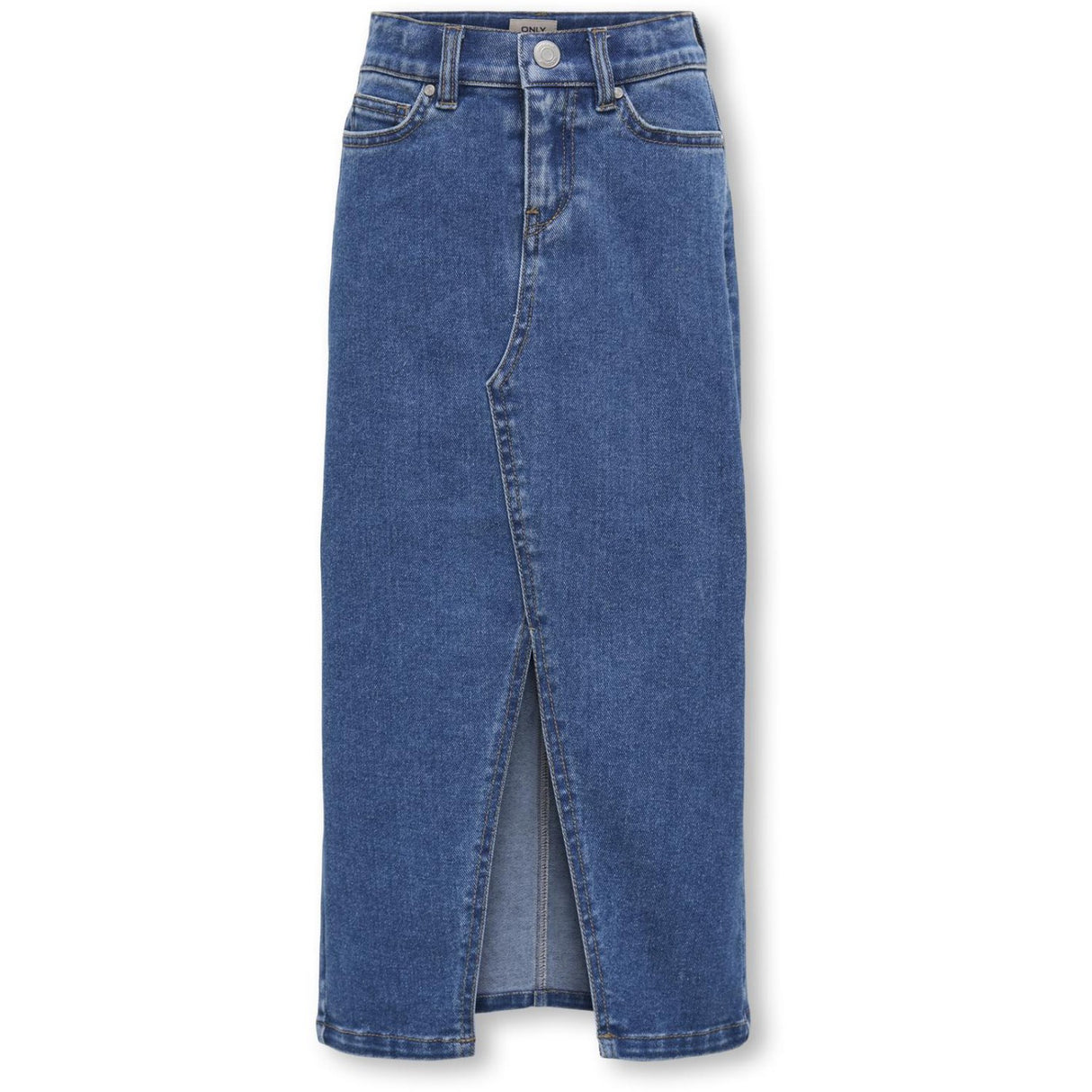 kids ONLY Medium Blue Denim Siri Front Slit Skirt Denim
