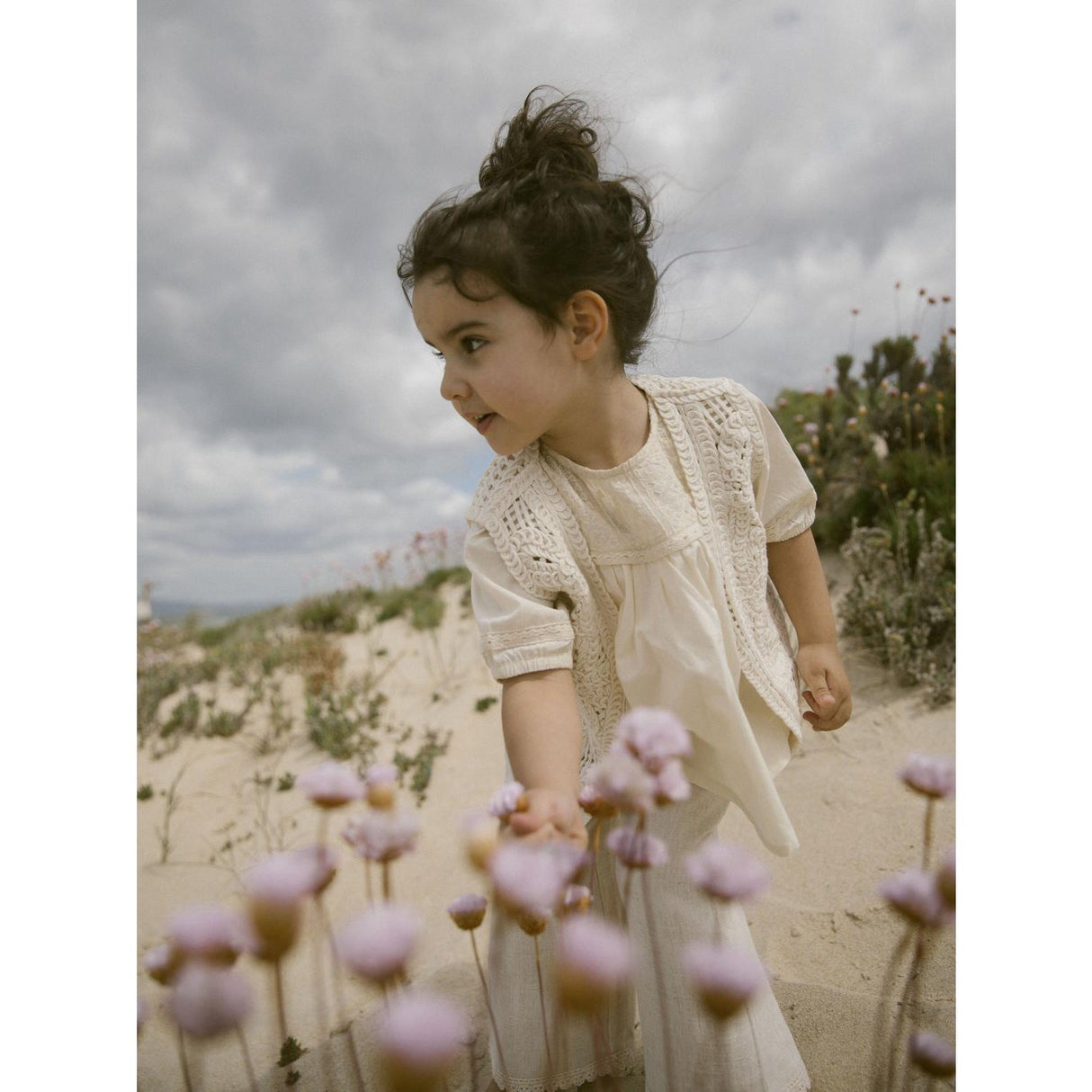 Lil'Atelier Turtledove Daisy Loose Shirt