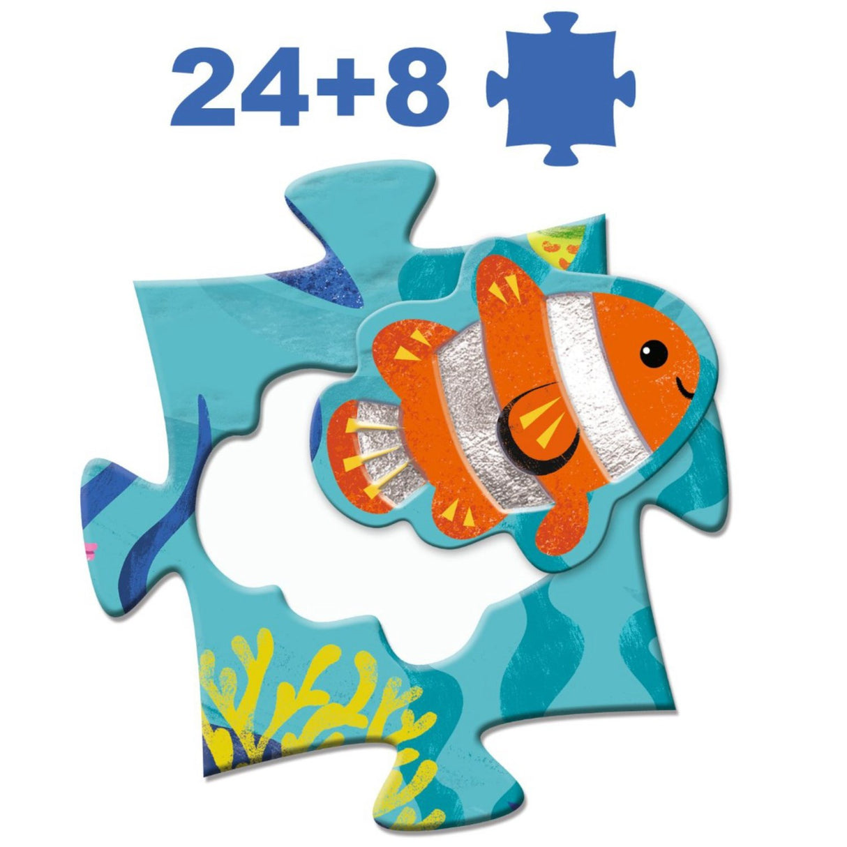 Djeco Feeler Puzzle, Sea - 24+8 Pieces