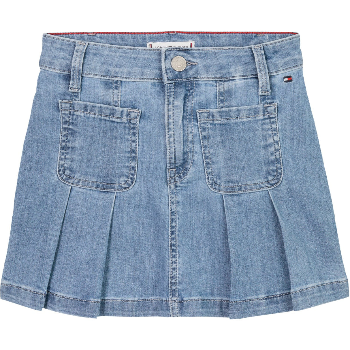 Tommy Hilfiger Drapey Denim Skirt Pleated