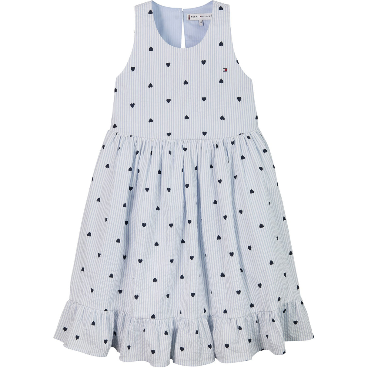 Tommy Hilfiger Breezy Blue Stripes Aop Seersucker Dress