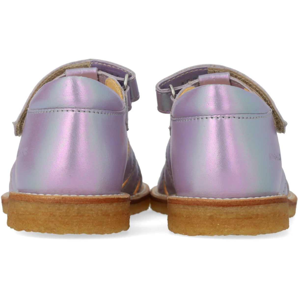 Angulus Iridescent Lilac Shine Hjertesandal Med Velcro Closure