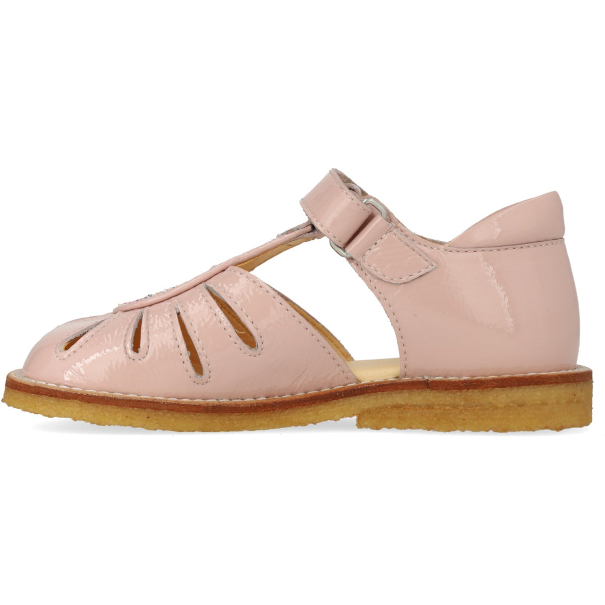 Angulus Rosebud/Rosebud Glitter Sandal with Drop Detail in Sparkling Glitter