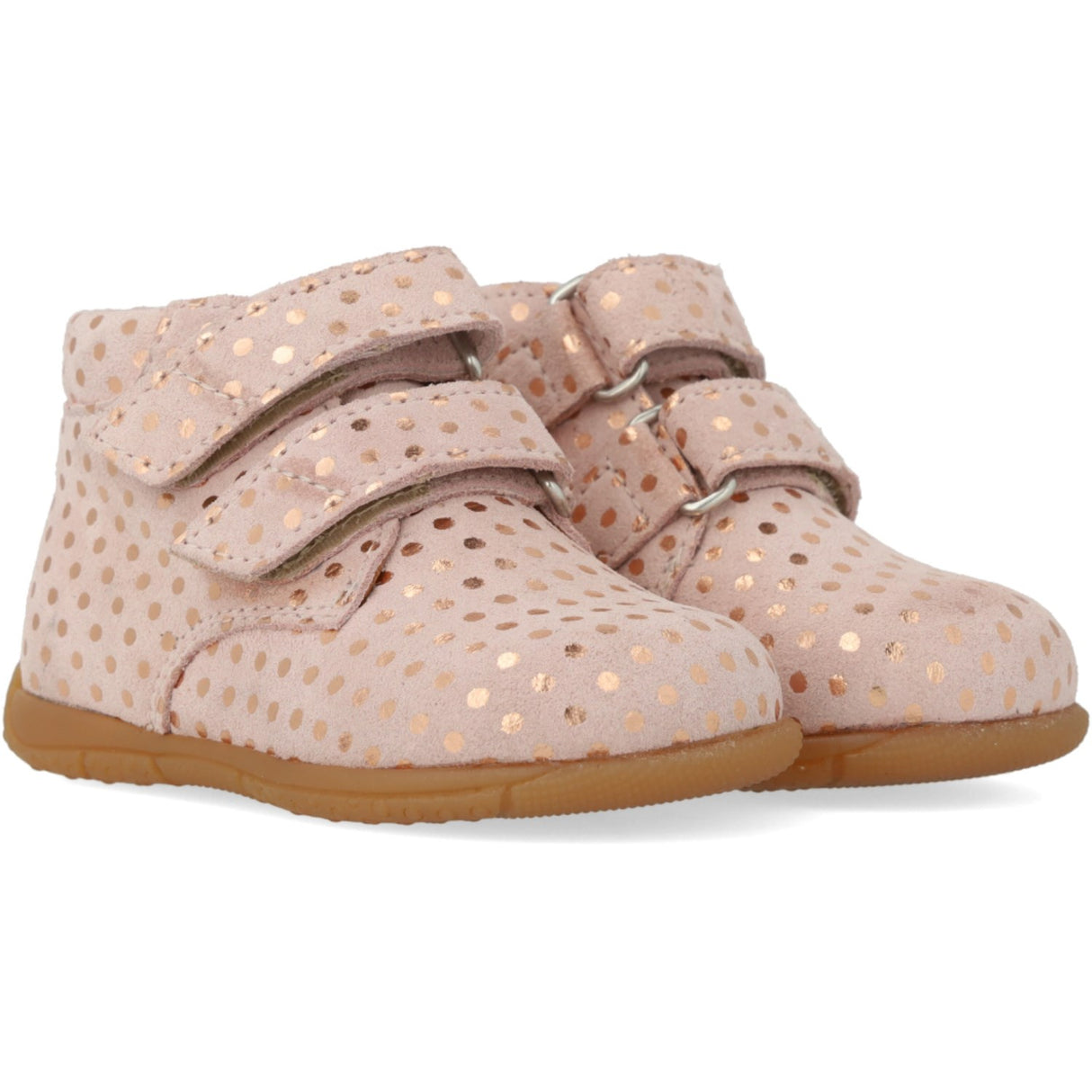 Angulus Rose Copper Dots Child's First Shoe