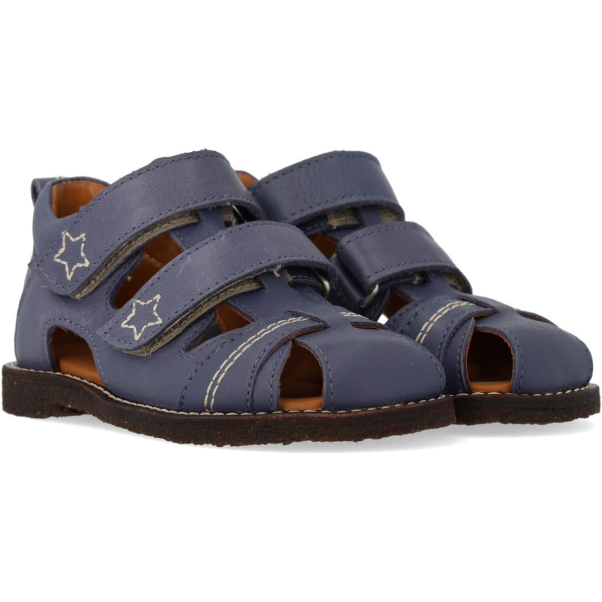 Angulus Indigo Sandal Med Stjernebroderi