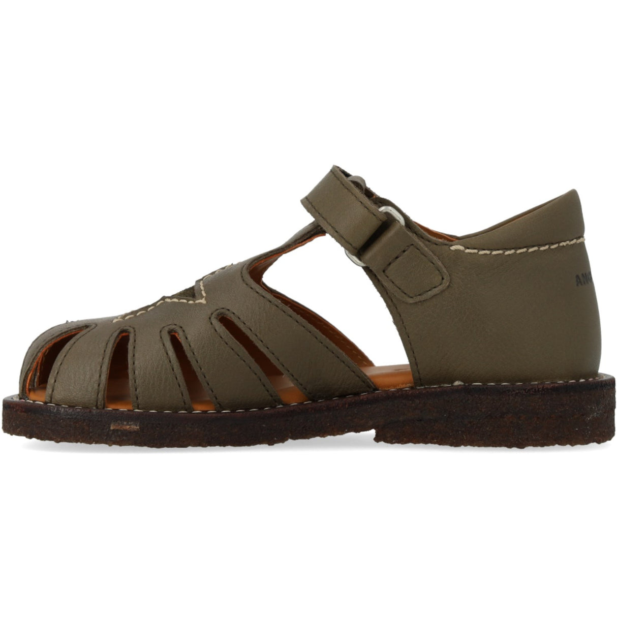 Angulus Forrest/Marshland print Leathersandal Med Stjernedetalje