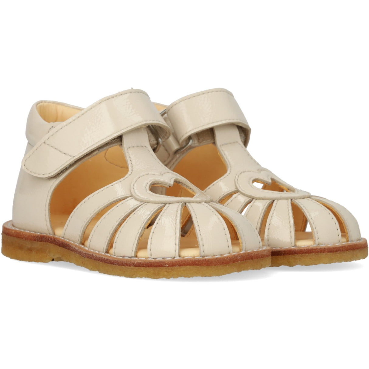 Angulus Buttermilk Beginner Hjertesandal Med Velcro Closure