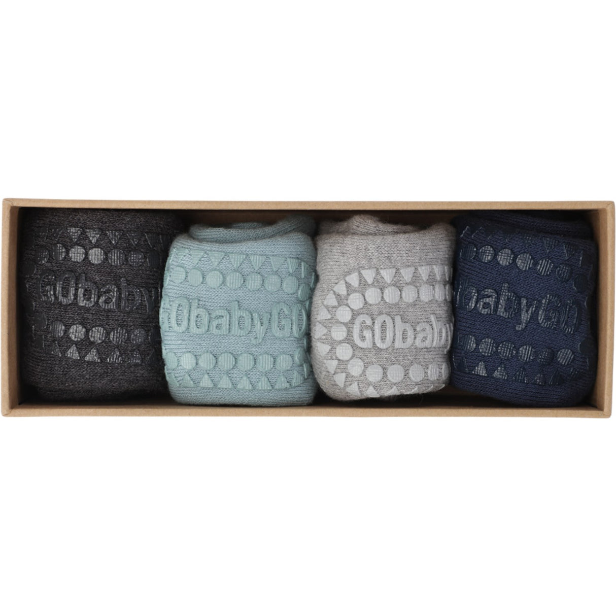 Gobabygo Grey/Blue/Grey/Navy Combo Box Organic Cotton