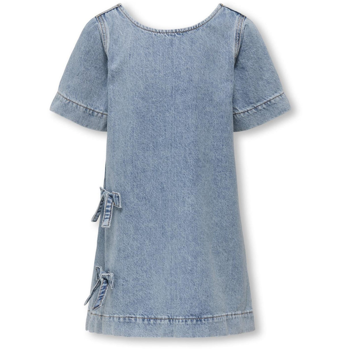 kids ONLY Light Blue Denim Gigi Bow A-Shape Dress Denim
