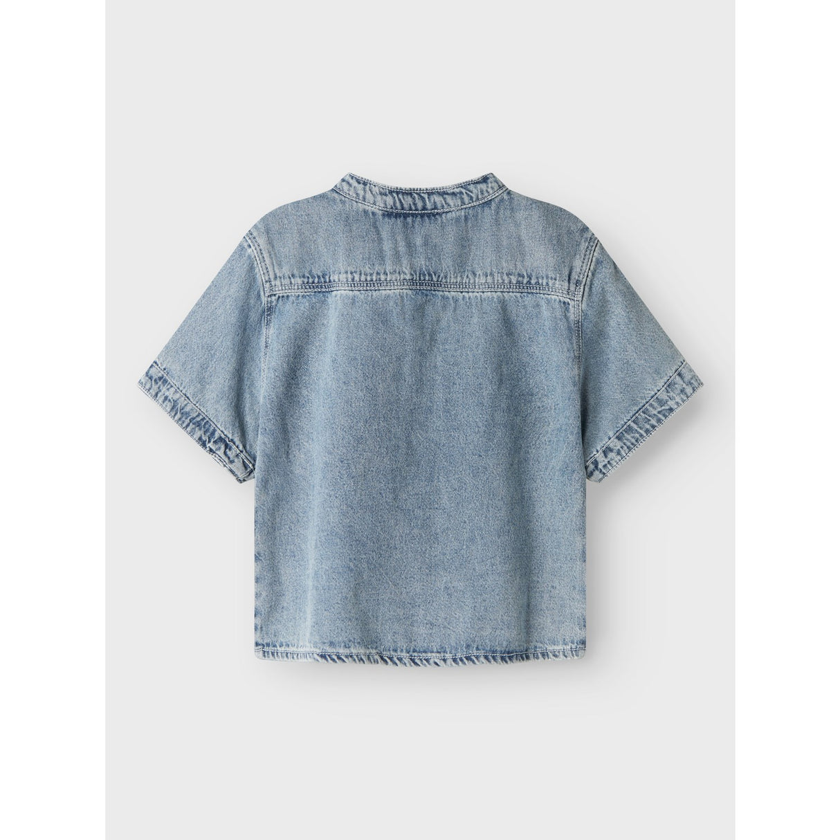 Lil'Atelier Medium Blue Denim Fundo Ss Loose Denim Shirt