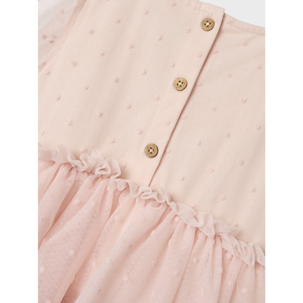 Lil'Atelier Peach Blush Frilla Loose Tulle Dress