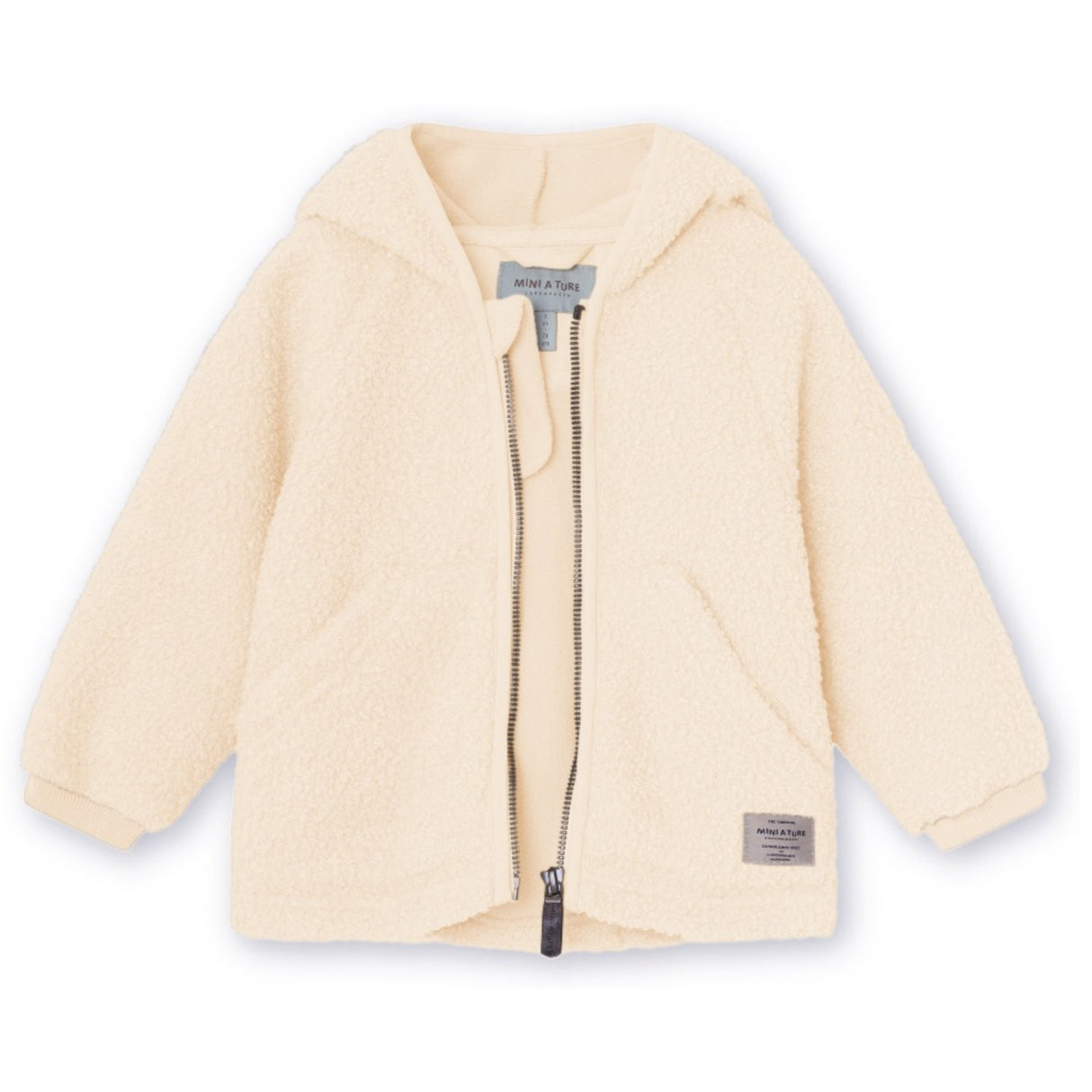 Mini A ture Angora Cream Liff Teddyfleece Jacket. GRS
