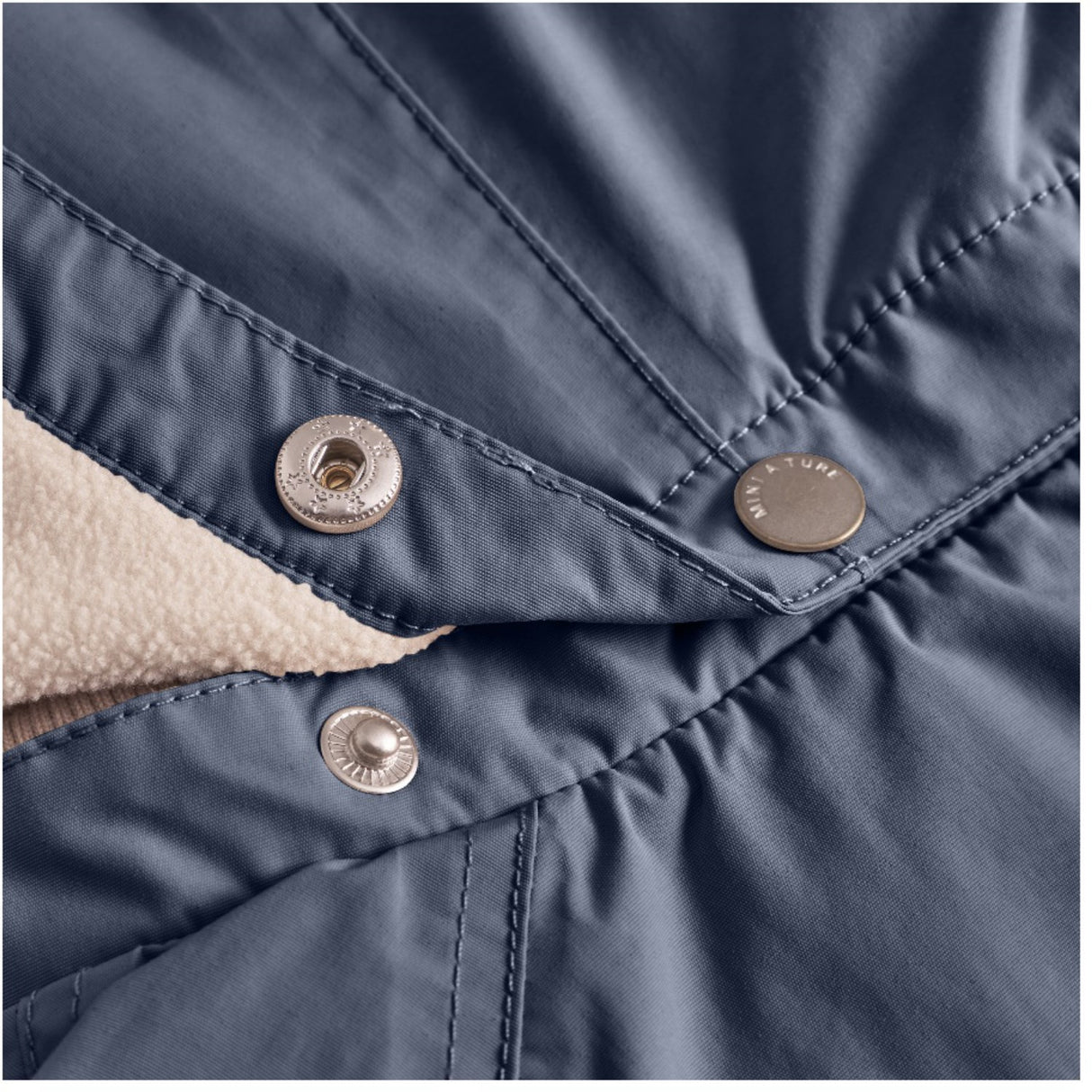 Mini A ture Ombre Blue Wai Fleece Lined Spring Jacket. GRS