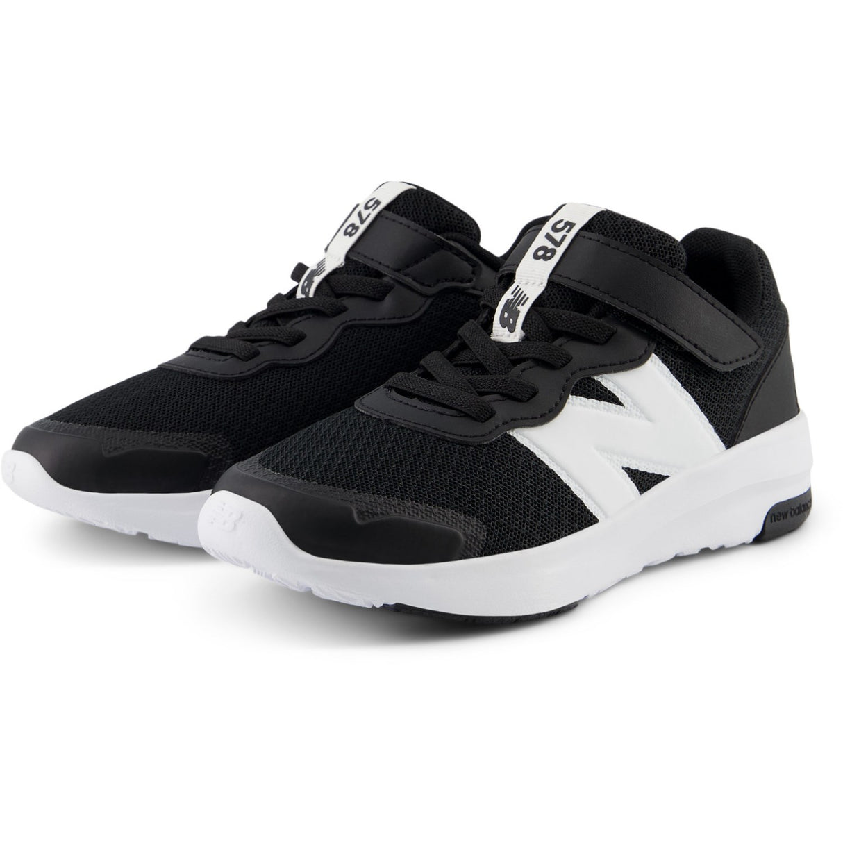 New Balance Black New Balance FreshFoam 578 Kids Bungee Lace With Top Strap
