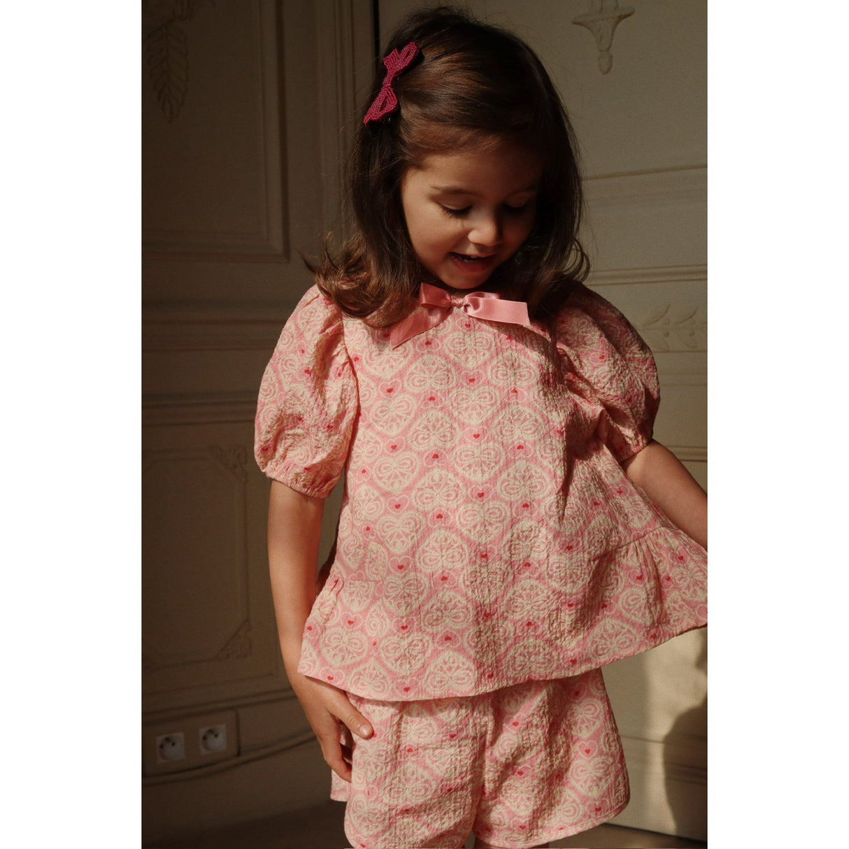 Konges Sløjd Lacy Pink Ava Ss Blouse Gots