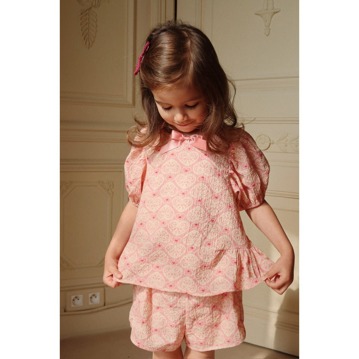 Konges Sløjd Lacy Pink Ava Ss Blouse Gots