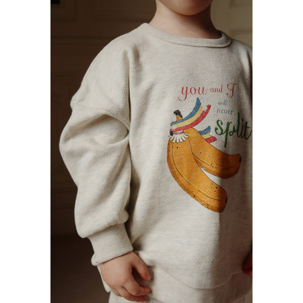 Konges Sløjd Off White Melange Loupy Lou Sweat Shirt Gots