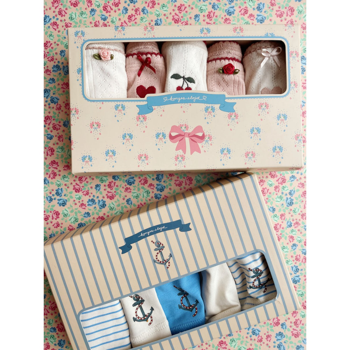 Konges Sløjd Stripe Provence Mix Basic 5 Pack Boy Boxers Gots