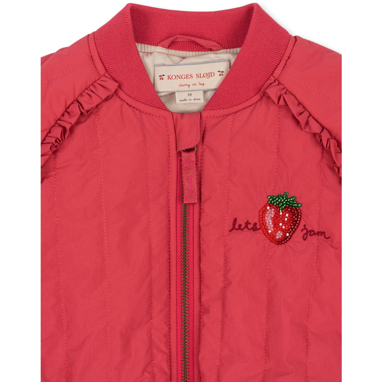 Konges Sløjd Raspberry Wine Juno Sparkle Bomber Jacket