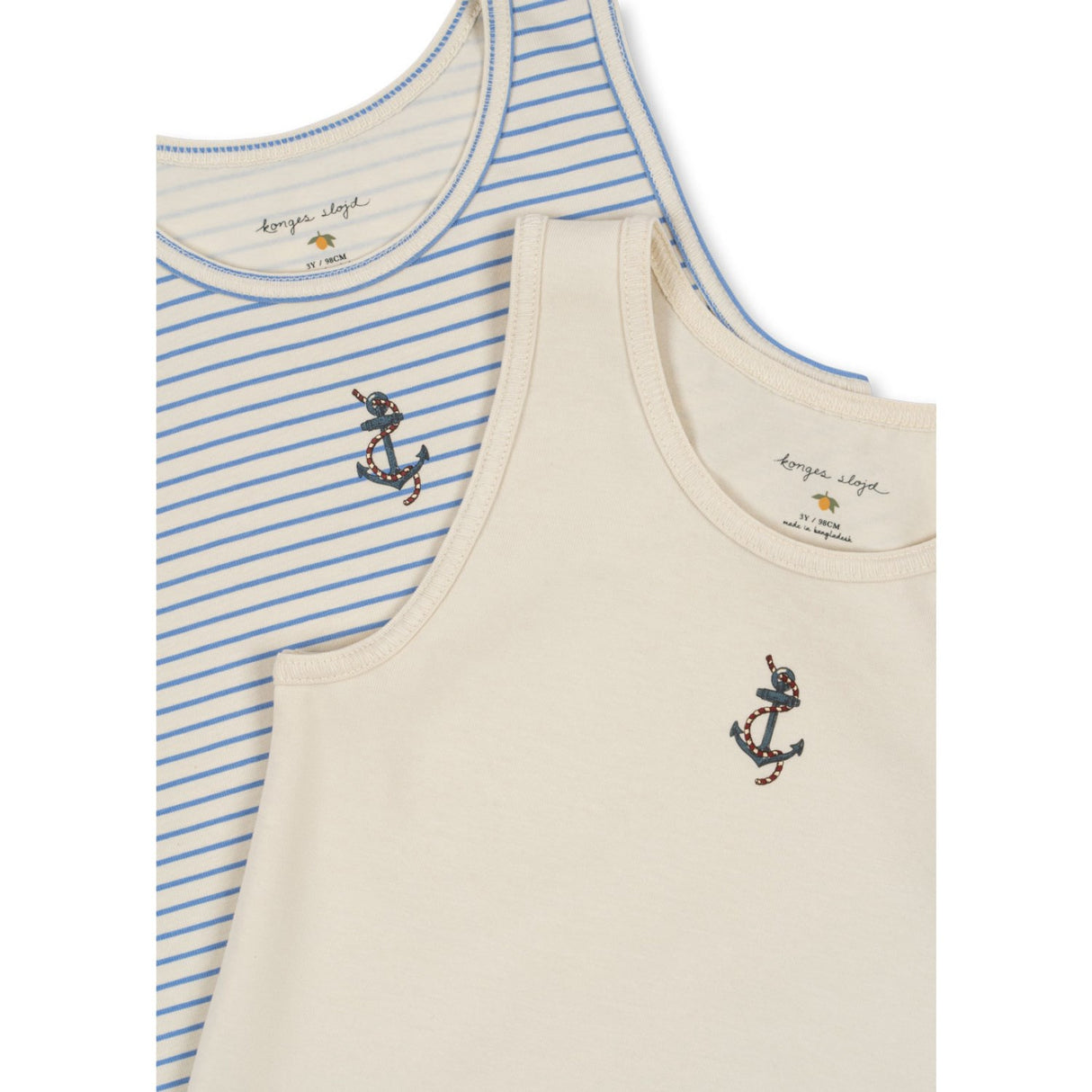 Konges Sløjd Stripe Provence Mix Basic 2 Pack Tanktop Gots