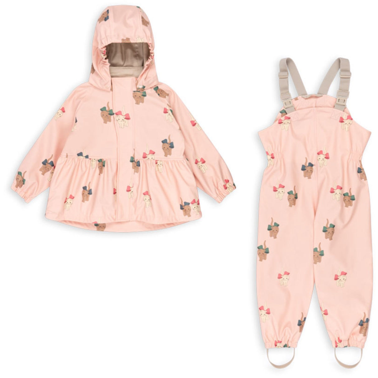 Konges Sløjd Bow Kitty Pink Rainy Palme Set Girl