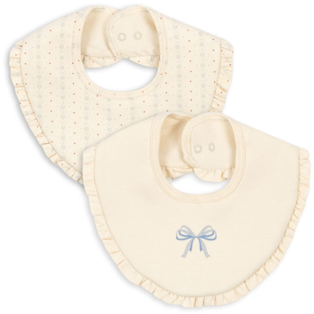 Konges Sløjd Fete De Fleur/Seedpearl Basic 2 Pack Frill Bib