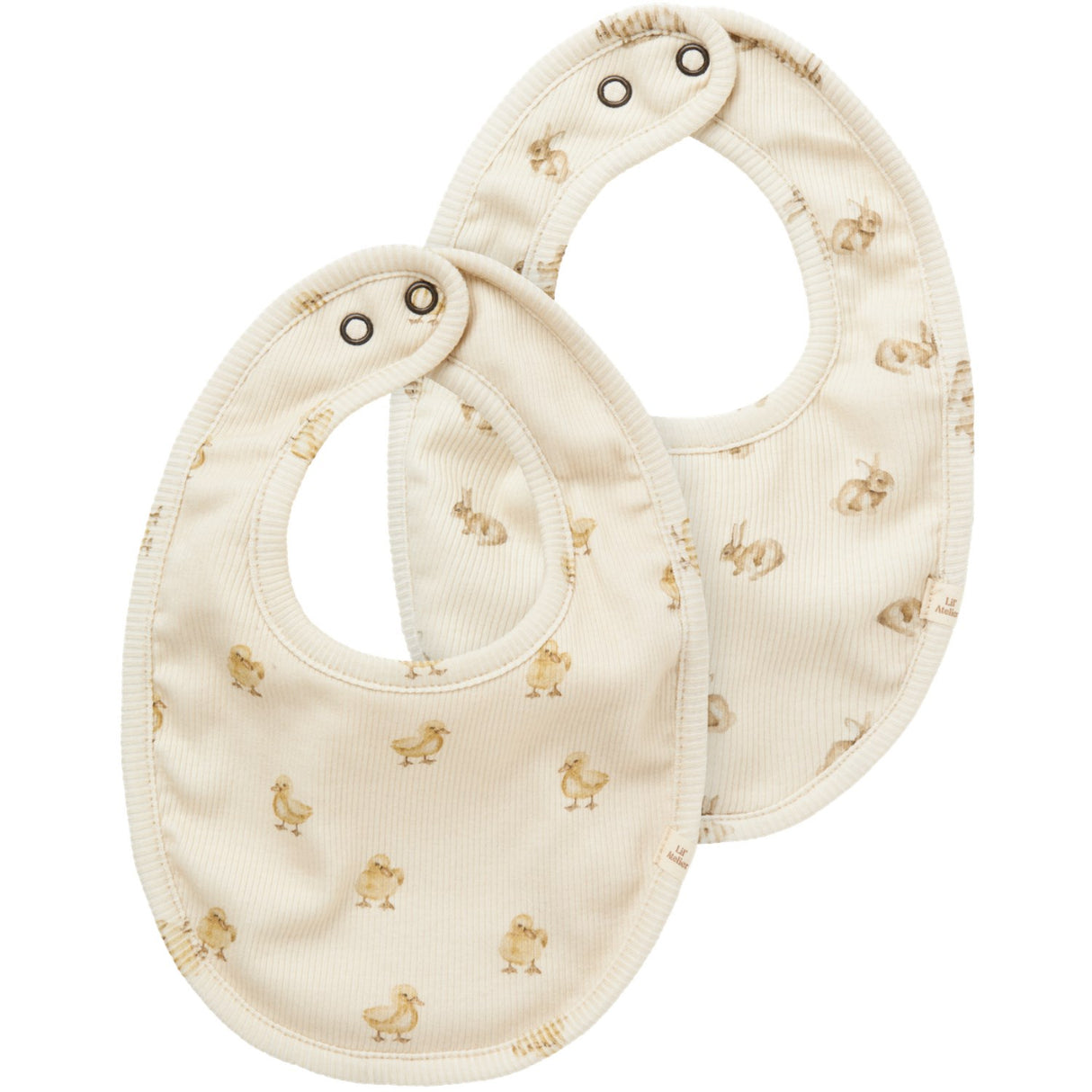 Lil'Atelier Turtledove Lavo Emo 2 Pack Bibs