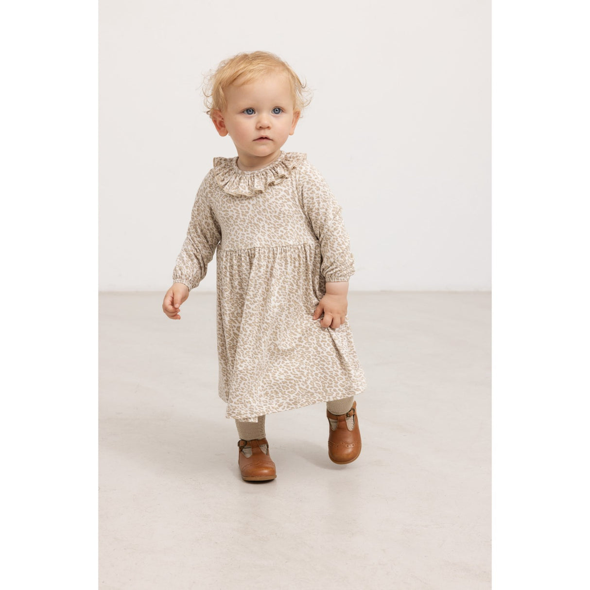 MarMar Leopard Beige Leo Diora Frill Dress