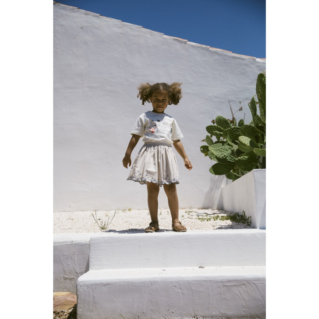 MarMar Cotton Texture Dancing Moomins Sus Skirt