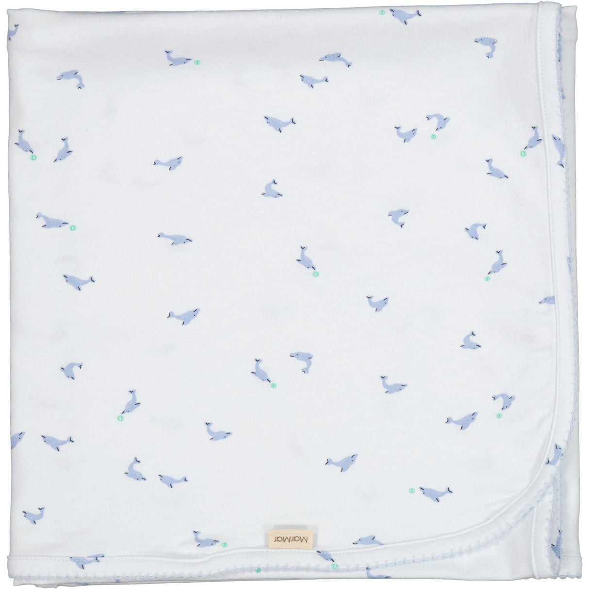 MarMar New Born Modal Smooth Print Dolphin Alida Baby Blanket