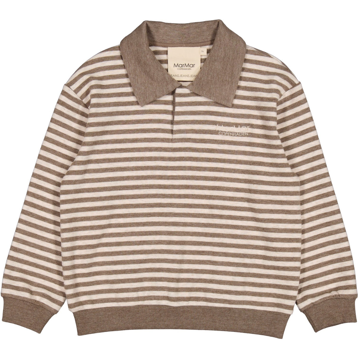 MarMar Modal Sweat Brown Stripe Melange Thanos Polo